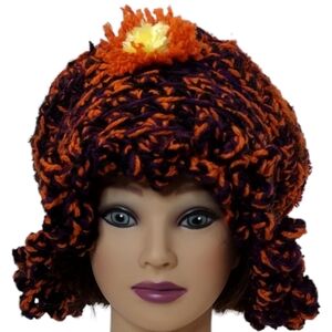 Beret Slouchy Type Boho Hat OOAK Handmade Crochet Free Hand Women's One Size